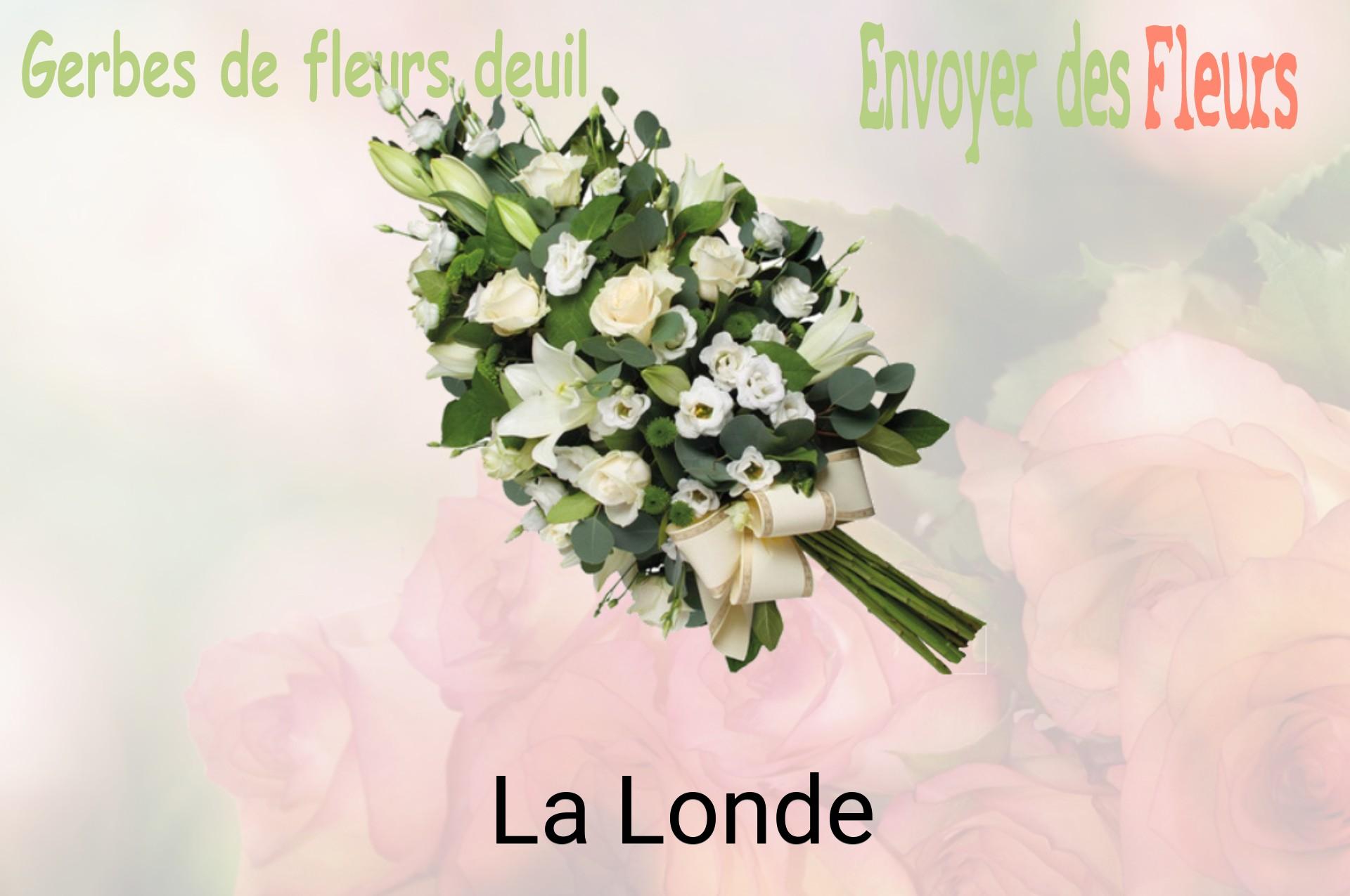Gerbe de fleurs de deuil livrée à La Londe
